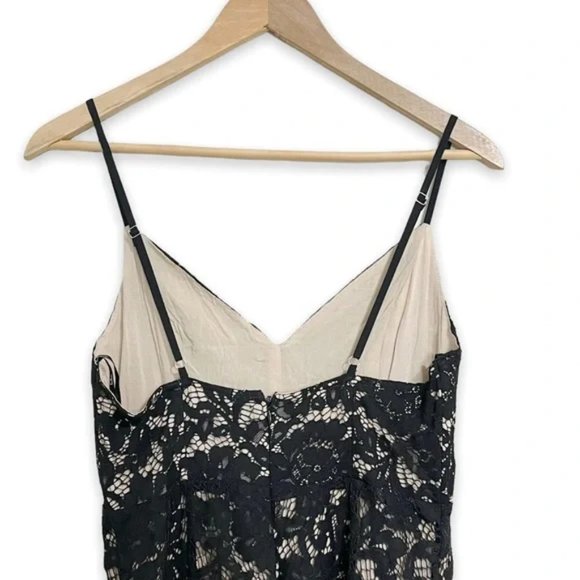 Lulu’s | Nude Black Overlay Lace Dress - Picture 8 of 11
